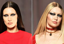 GIGI Y BELLA HADID CU LOOK NOBO NA E DESFILE DI VERSACE